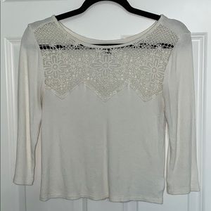 white/off-white cropped top